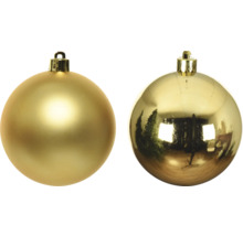 Deux boules de Noël dorées