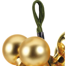 Boules de Noël dorées avec suspension