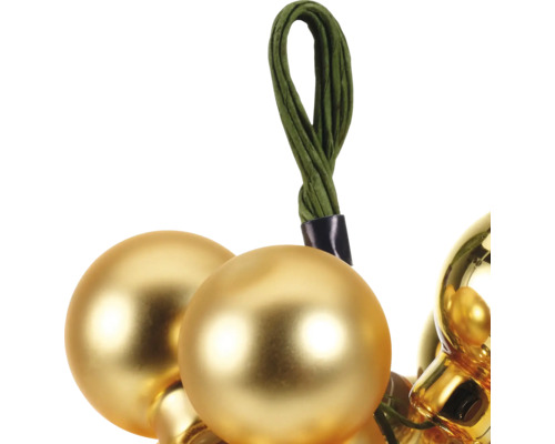 Boules de Noël dorées avec suspension