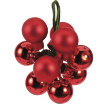 Boules de Noël rouges décoratives avec suspension
