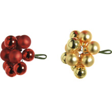 Boules de Noël décoratives en rouge et or