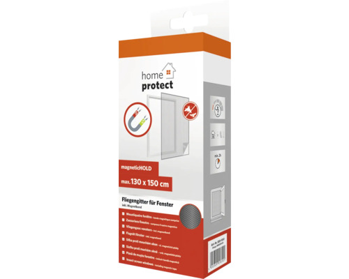 HOME PROTECT Insektenschutz Fliegengitter für Fenster magneticHold schwarz 130 x 150 cm HOME PROTECT Insektenschutz Fliegengitter für Fenster magneticHold schwarz 130 x 150 cm