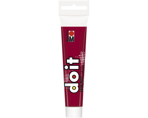Peinture Marabu DO IT craft paint rouge carmin 36 ml Tube de peinture pour loisirs créatifs Marabu Satin Matt