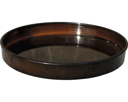 Untersetzer Saucer Ø 33 cm H 4 cm Metall braun