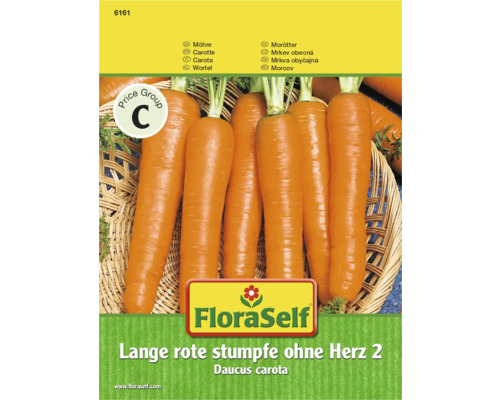 Carotte 'Lange rote stumpfe ohne Herz 2' FloraSelf semences non hybrides semences de légumes