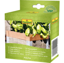 FloraSelf Schneckenabwehrband Verpackung mit Pflanzgefäß-Abbildung