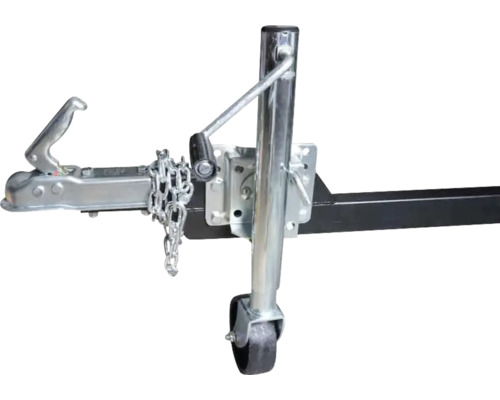 Attelage de remorque avec roue jockey et chaîne