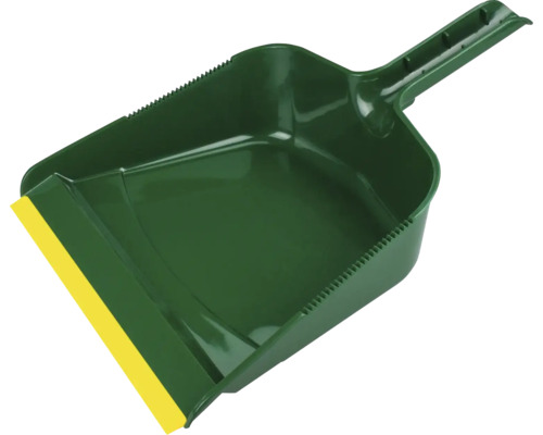 Pelle à poussière verte avec lèvre en caoutchouc jaune