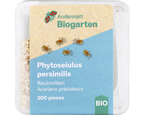 Packung mit Raubmilben Phytoseiulus persimilis zur Schädlingsbekämpfung, 200 Stück