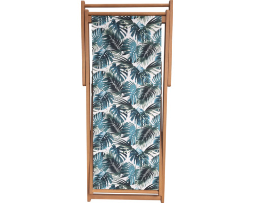 Chaise longue en bois avec motif de feuilles