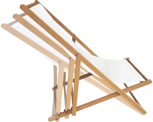 Chaise longue en bois avec dossier réglable