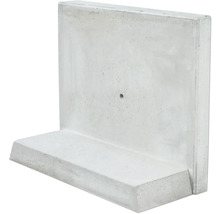 L-Stein Winkelstein Sichtbeton grau 100 x 5 x 40 cm Fusstiefe = 30 cm
