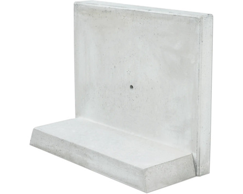 L-Stein Winkelstein Sichtbeton grau 100 x 5 x 40 cm Fusstiefe = 30 cm