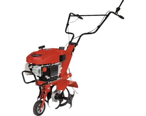 Motobineuse rouge pour le jardinage