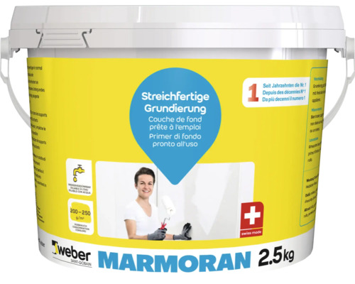 Sous-couche weber Marmoran G111 prête à peindre 2,5 kg Weber Marmoran 2,5 kilogrammes d''apprêt en seau