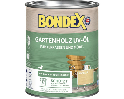Boîte d''huile UV pour bois de jardin incolore pour terrasses et meubles de Bondex