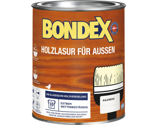 BONDEX Lasure pour bois blanc calcaire 750 ml Lasure pour bois extérieur de Bondex dans un seau métallique