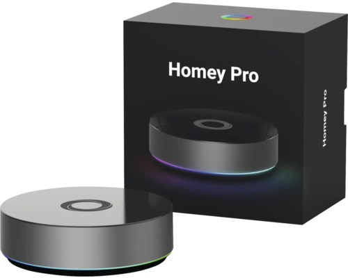 Homey Pro Smart Home Hub avec emballage du produit