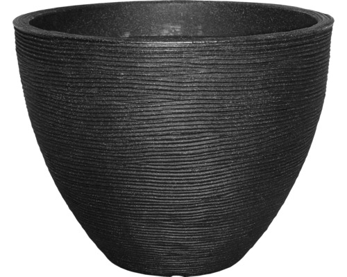 Pot de fleurs Geli Rillen plastique Ø 40 H 31 cm anthracite