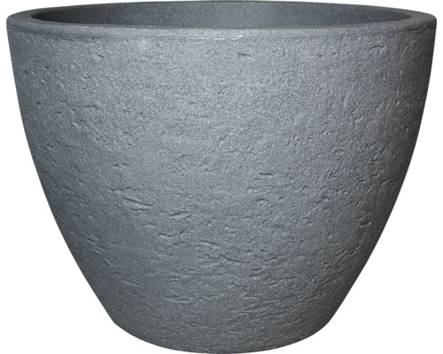 Pot de fleurs geli Stone plastique, Ø 60 H 45 cm gris