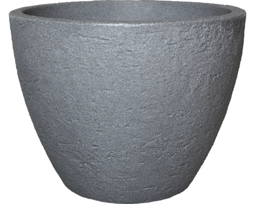 Pot de fleurs geli Stone plastique, Ø 50 H 38 cm gris