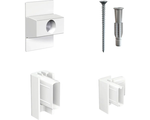Matériel de fixation pour profilés creux, vis et chevilles incluses