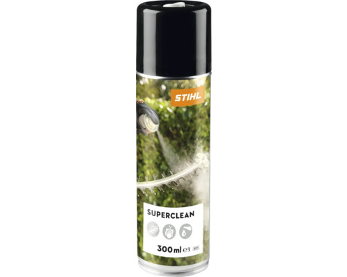Superclean Spray STIHL pour l'entretien et la protection, 300 ml Aérosol Stihl Superclean 300 ml pour le nettoyage des outils de jardin