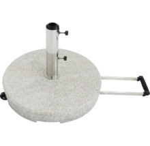 Support de parasol en granit avec roulettes et poignée