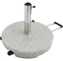 Support de parasol en granit avec roulettes et poignée