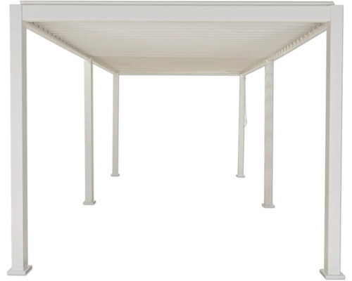 Pergola autoportante avec toit à lamelles