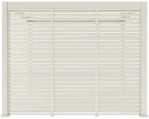 Clôture d''intimité avec lames horizontales