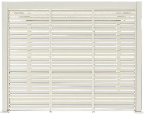 Clôture en bois avec lamelles horizontales