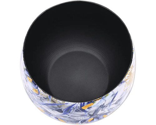 Blumentopf mit floralem Muster