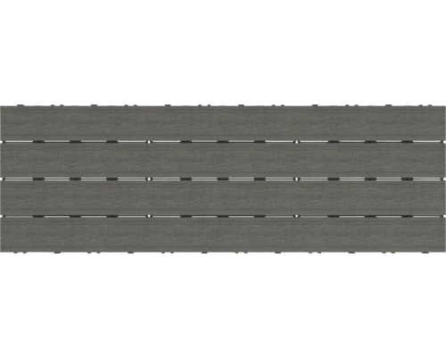 Konsta Dalle à clipser WPC 30.8x90.8 cm gris Dalles de terrasse en composite de bois
