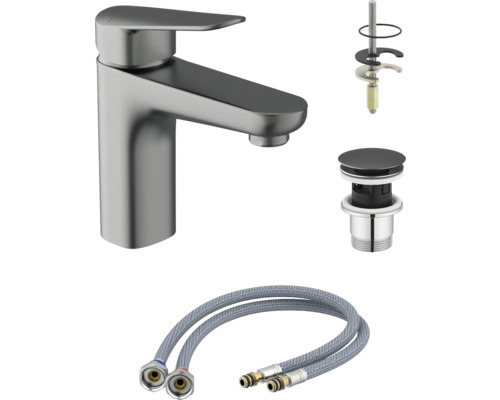 Robinet de lavabo avec accessoires pour l''installation