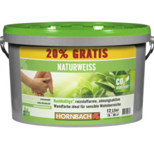 Seau de peinture murale blanc naturel de 12 litres pour pièces d''habitation sensibles