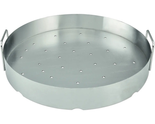 asado Récipient pour charbon de bois asado en acier inoxydable, 45 cm Insert en acier inoxydable pour barbecue avec trous et poignées