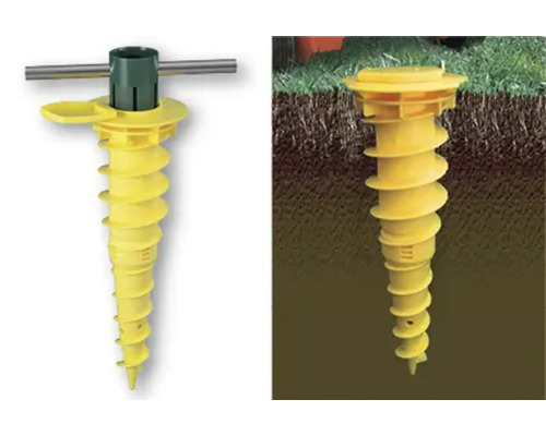 Ancre de sol filetée à visser dans le sol