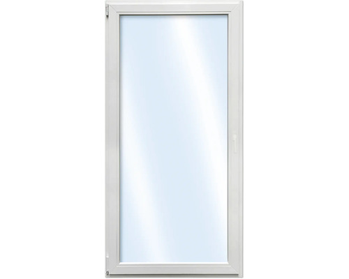 Fenêtre plastique ARON Basic+ 1 vantail (oscillo-battant) verre de sécurité trempé 85x190 cm RAL 9016 blanc signalisation tirant gauche