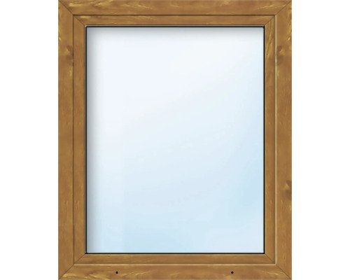 Fenêtre plastique ARON Basic+ 1 vantail (oscillo-battant) 105x130 cm Golden Oak tirant gauche