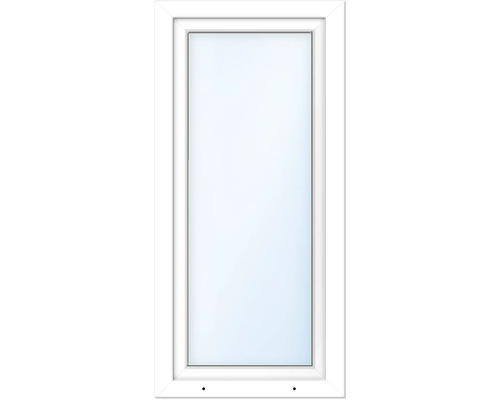 Fenêtre plastique ARON Basic+ 1 vantail (oscillo-battant) verre de sécurité trempé 50x160 cm RAL 9016 blanc signalisation tirant gauche
