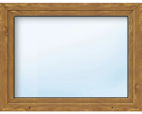 Fenêtre plastique ARON Basic+ 1 vantail (oscillo-battant) 115x50 cm Golden Oak tirant gauche