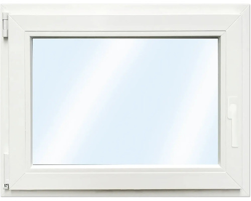 Fenêtre plastique ARON Basic+ 1 vantail (oscillo-battant) 60x50 cm RAL 9016 blanc signalisation tirant gauche