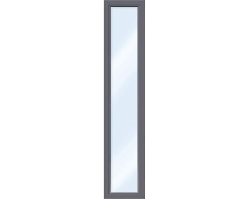 Fenêtre plastique ARON Basic+ élément fixe avec verre de sécurité trempé 40x170 cm RAL 7016 gris anthracite tirant gauche