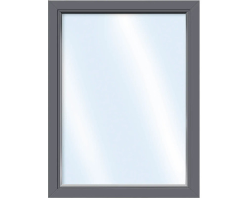 Fenêtre plastique ARON Basic+ élément fixe avec verre de sécurité trempé 70x160 cm RAL 7016 gris anthracite tirant gauche