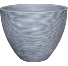 Blumentopf Geli Rillen Kunststoff Ø 40 H 31 cm grau