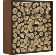 Étagère à bois de chauffage remplie de bûches