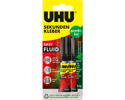 UHU Sekundenkleber EASY 2 x 3 g