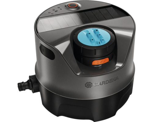 Solution d'arrosage All-in-One GARDENA AquaPrecise hors-sol avec fonctionnement solaire, appli Bluetooth®