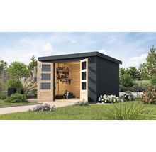 Gartenhaus Karibu Metalwood 5C Blech anthrazit 320,5 x 266,5 cm anthrazit